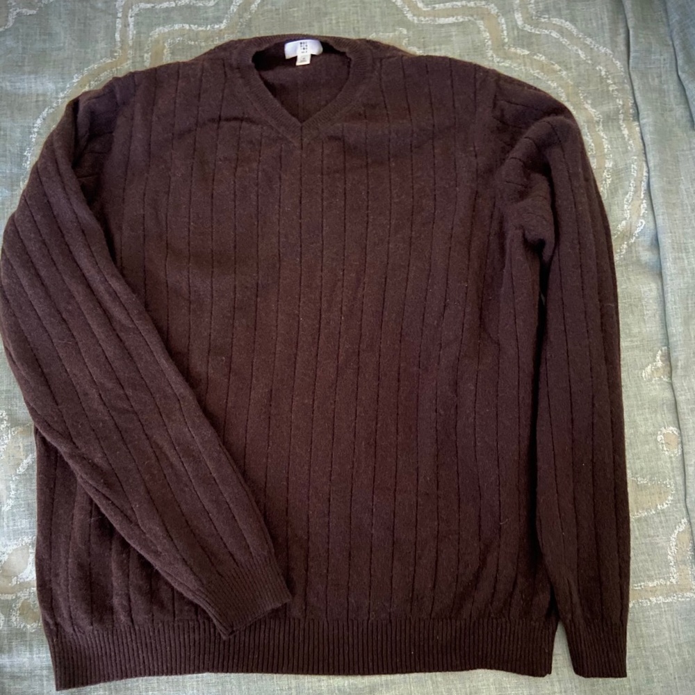 Brown Cashmere Pullover Sweater